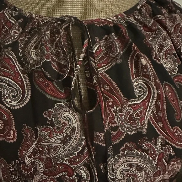 MICHAEL KORS Women's Pop Raglan Dress, Paisley Print Long Sleeve Size XS